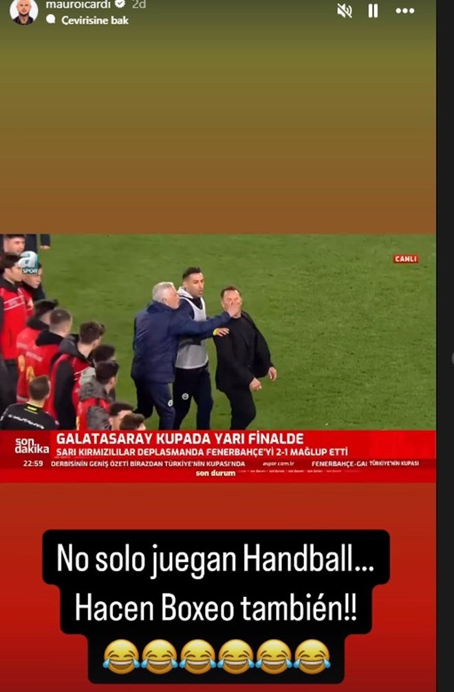 4b4d3b7e3d494110a28ddc5e26749ec0 Derbiye damga vuran an için Icardi'den paylaşım geldi: Kahkahaya boğuldu  - 4. Foto