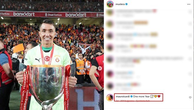 Icardi'den gece yarısı Muslera'nın paylaşımına olay yorum: 3 kelime yazdı, herkesin kafası karıştı  - 3. Foto